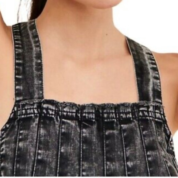 Free People Marina Pleated Denim Tank Top - Picture 2 of 12